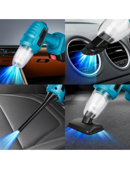 Aspiradora Coche Inalámbrica/Soplador Batería 36V con Accesorios.