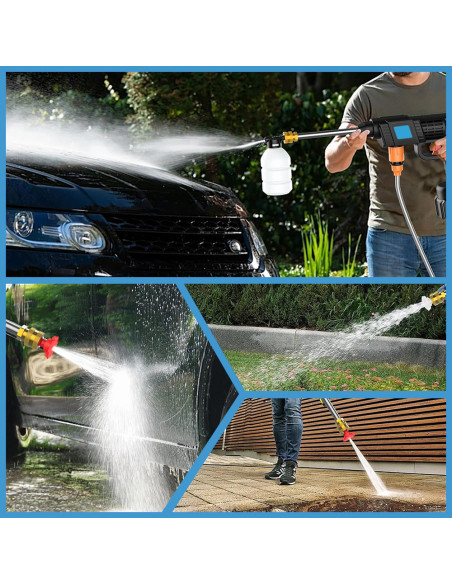 Kit Hidrolimpiadora Inalámbrica Doble Batería 48V, Soplador 1050W con Accesorios