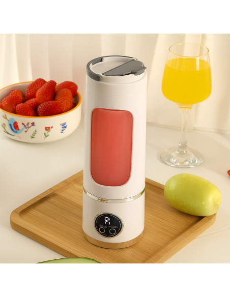Batidora Portátil Recargable USB Inalámbrica 450ml Cuchillas de Acero