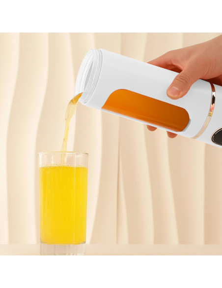 Batidora Portátil Recargable USB Inalámbrica 450ml Cuchillas de Acero
