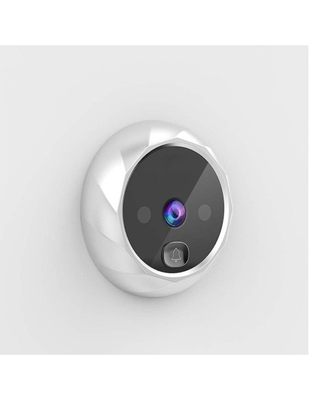 Mirilla Digital para Puerta Inalámbrica Gran Angular 90° Monitor 2.8" y Timbre