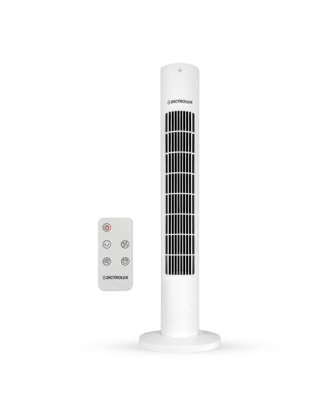 Ventilador de Torre Dictrolux, 3 Modos, Mando, Temporizador y Display LED Touch.