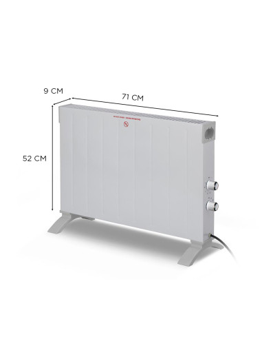 Termoconvector Suelo Eléctrico 2200W Blanco...
