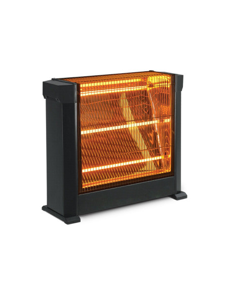 Estufa Cuarzo Eléctrica 3 Elementos Infrarrojos Potencia Regulable 1800W.