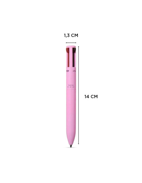 Pluma de Maquillaje 4 en 1 Multifunción Lápiz para Labios Ojos Cejas Eyeliner