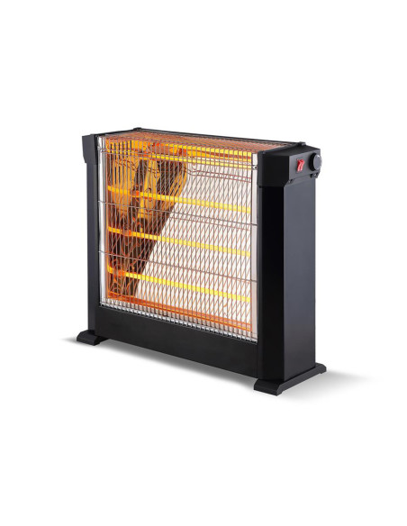 Estufa Cuarzo Eléctrica 4 Elementos Infrarrojos Potencia Regulable 2200W.