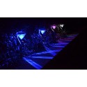 Lámpara LED RGB en forma de diamante para exteriores jardín funciona con carga solar