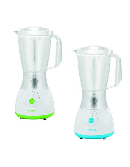 Licuadora HOWELL 350W, 1.5L, 4 Vel., Cuchillas Acero.