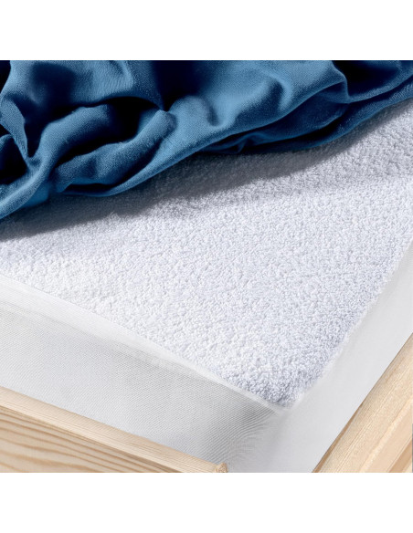 Cubrecolchón Cama Doble Maxi 180x200+25 cm Impermeable y Antiacaros