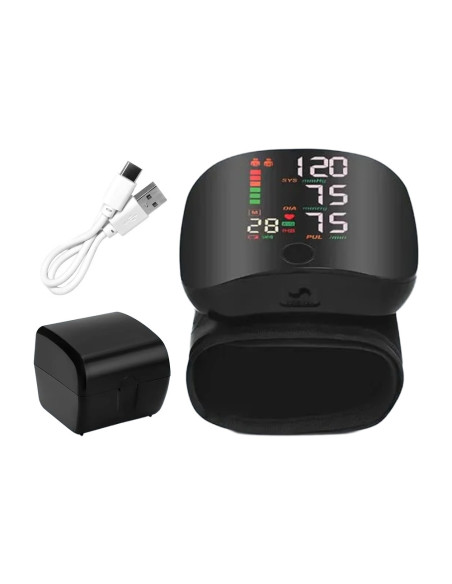 Esfigmomanómetro de Muñeca Electrónico: Presión y Pulso Automáticos