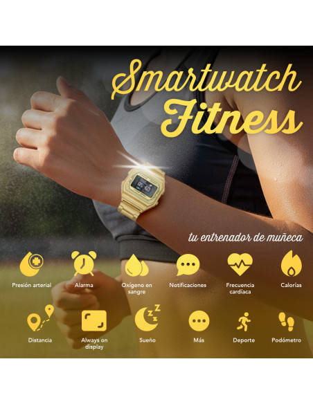 Smartwatch I6 IP68 2,4 cm, GPS, podómetro y monitor de sueño