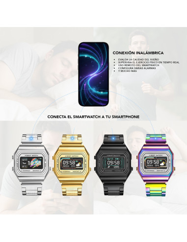 Smartwatch I6 IP68 2,4 cm, GPS, podómetro y...