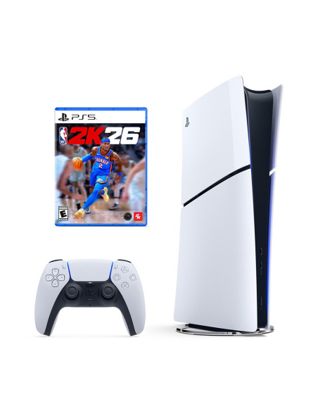 Sony PlayStation 5 PS5 Slim Consola 1TB Bundle NBA 2K26 Edición Estándar Blanca