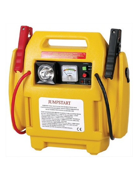 Arrancador de emergencia portátil para coche 12V con compresor y linterna