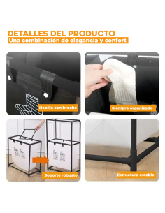 Cesto para ropa plegable y ahorra espacio