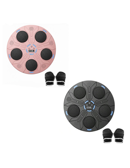 Máquina de Boxeo Musical de Pared con Luces RGB y Sonidos, incluye Guantes.