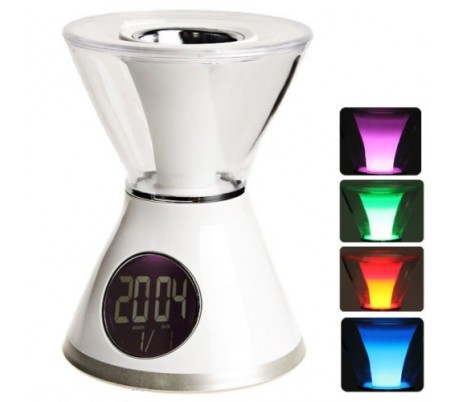 CLESSIDRA Difusor RGB de esencias y aromas para cromoterapia + reloj y fecha 