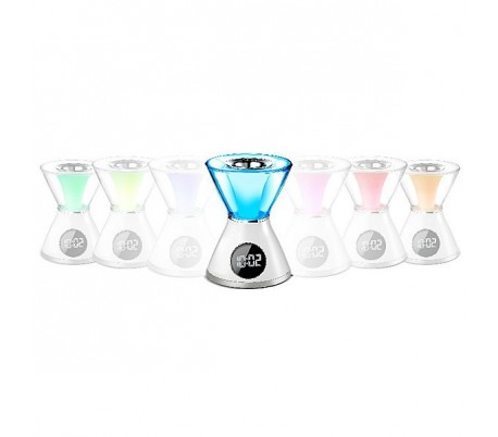 CLESSIDRA Difusor RGB de esencias y aromas para cromoterapia + reloj y fecha 