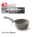 Cacerola de 16 cm de un mango y revestimiento de piedra antiadherente - Accademia Mugnano Linea CUORE DI PIETRA