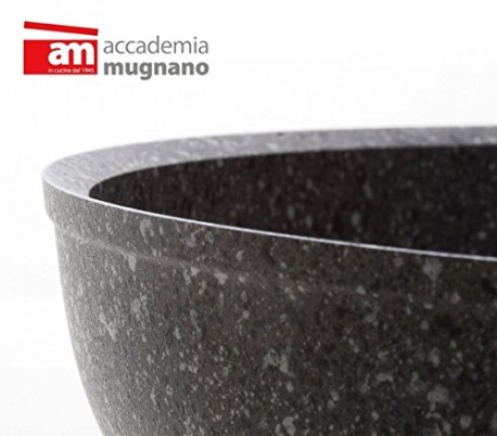 Cacerola de 16 cm de un mango y revestimiento de piedra antiadherente - Accademia Mugnano Linea CUORE DI PIETRA
