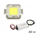 Kit 2 piezas para la sustitución de la PLACA LED + LED DRIVER / Alimentador de focos LED de LUZ FRÍA 6500 k 