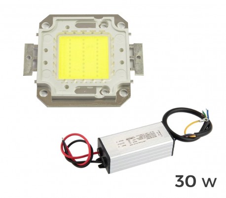 Kit 2 piezas para la sustitución de la PLACA LED + LED DRIVER / Alimentador de focos LED de LUZ FRÍA 6500 k 