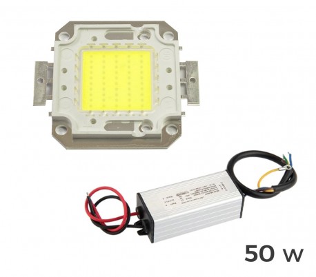 Kit 2 piezas para la sustitución de la PLACA LED + LED DRIVER / Alimentador de focos LED de LUZ FRÍA 6500 k 