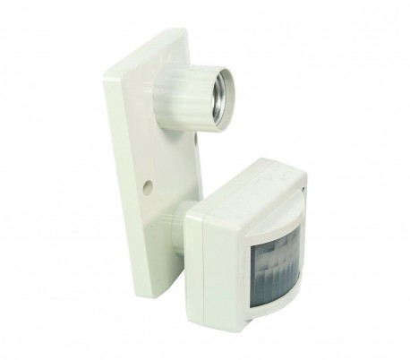 88261 Base portálamparas con sensor de movimiento e infrarrojos para bombillas con base E27