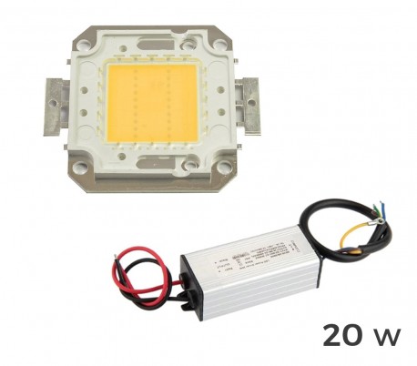 Kit 2 piezas para la sustitución de la PLACA LED + LED DRIVER / Alimentador de focos LED de LUZ CÁLIDA 3000 k 
