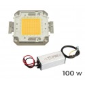 Kit 2 piezas para la sustitución de la PLACA LED + LED DRIVER / Alimentador de focos LED de LUZ CÁLIDA 3000 k 
