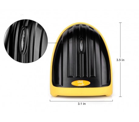 8510 Escaner laser USB Pistola lectora código de barras 650nm WIFI NEGRO