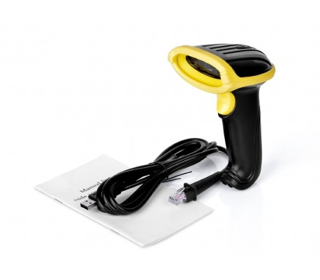 8510 Escaner laser USB Pistola lectora código de barras 650nm WIFI NEGRO