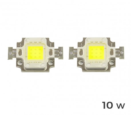 (Pack de 2) Placa LED de sustitución para focos de luz BLANCA FRÍA 6500 k en 10 – 20 – 30 - 50 ó 100 vatios
