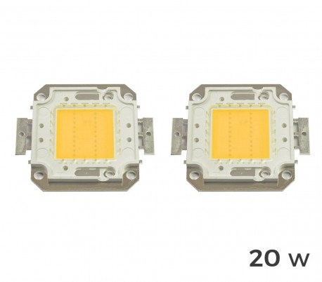 (Pack de 4) Placa LED de sustitución para focos de luz BLANCA FRÍA 6500 k en 10 – 20 – 30 - 50 ó 100 vatios