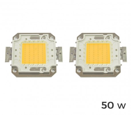 (Pack de 4) Placa LED de sustitución para focos de luz BLANCA FRÍA 6500 k en 10 – 20 – 30 - 50 ó 100 vatios