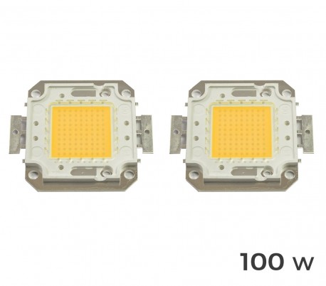 (Pack de 4) Placa LED de sustitución para focos de luz BLANCA FRÍA 6500 k en 10 – 20 – 30 - 50 ó 100 vatios