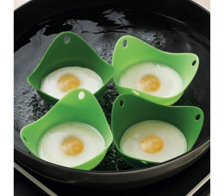 Moldes de silicona en forma de cuenco para cocer huevos escalfados (PACK 2 PIEZAS)