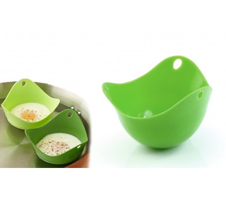 Escalfadora de Huevos para Cocina Resistente al Calor EUROXANTY Huevera de Silicona para Cocer Pack de 4 | Complemento para Cocción 