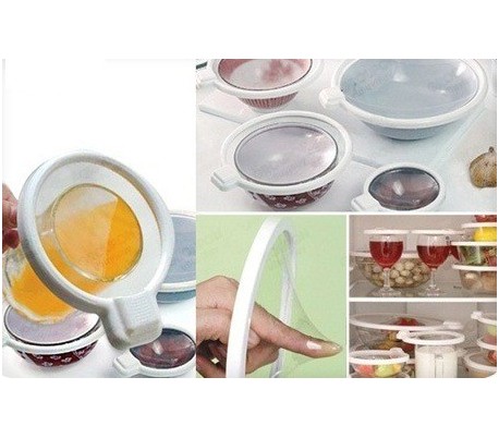 Kit de 4 tapas magicas en silicona hermético smart lidz