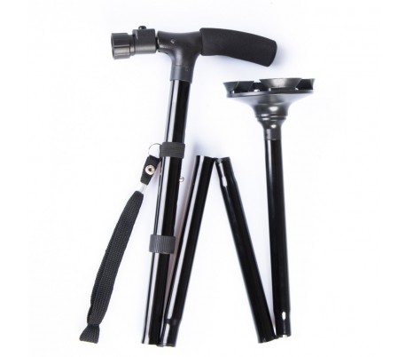 94920 Bastón telescópico plegable ajustable (85 - 97 cm) con 6 luces LED
