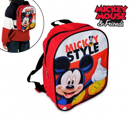 MK16506 Mochila infantil con motivo de MICKEY MOUSE (20 x 24 x 10 cm)