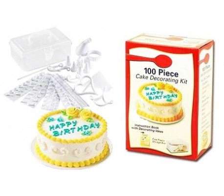 Cake design kit - Conjunto de 100 piezas que decoran tartas + maletín