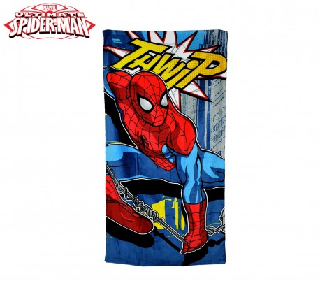 MV92258 Toalla infantil de playa con motivo de SPIDERMAN (70 x 140 cm / 100% algodón) 