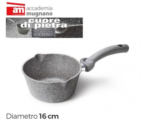 CPCNC16 Cacerola cónica antiadherente 16 cm de 1 mango CUORE DI PIETRA