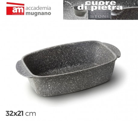 CPRST32 Bandeja para asar comidas 32 x 21 cm (incluye tapa de vidrio) 