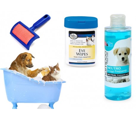 Kit completo de ducha para perro - Champú de (200 ml) IO&TE