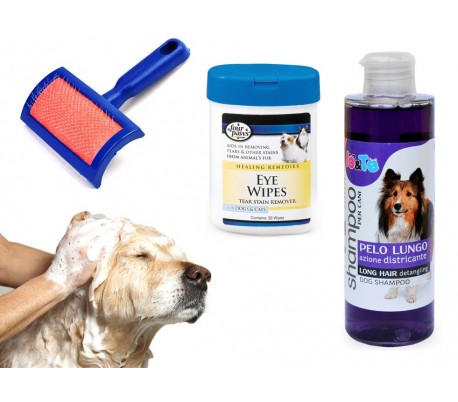 Kit completo de ducha para perro - Champú de (200 ml) IO&TE