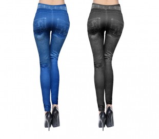 J0175 Jeggins con detalle NOTA MUSICAL en varios colores - Ropa femenina para la mujer 2