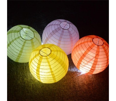 137148 Linterna de cielo en forma REDONDA apta para interiores y exteriores (Pack de 5 piezas)