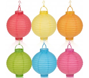 137148 Linterna de cielo en forma REDONDA apta para interiores y exteriores (Pack de 5 piezas)